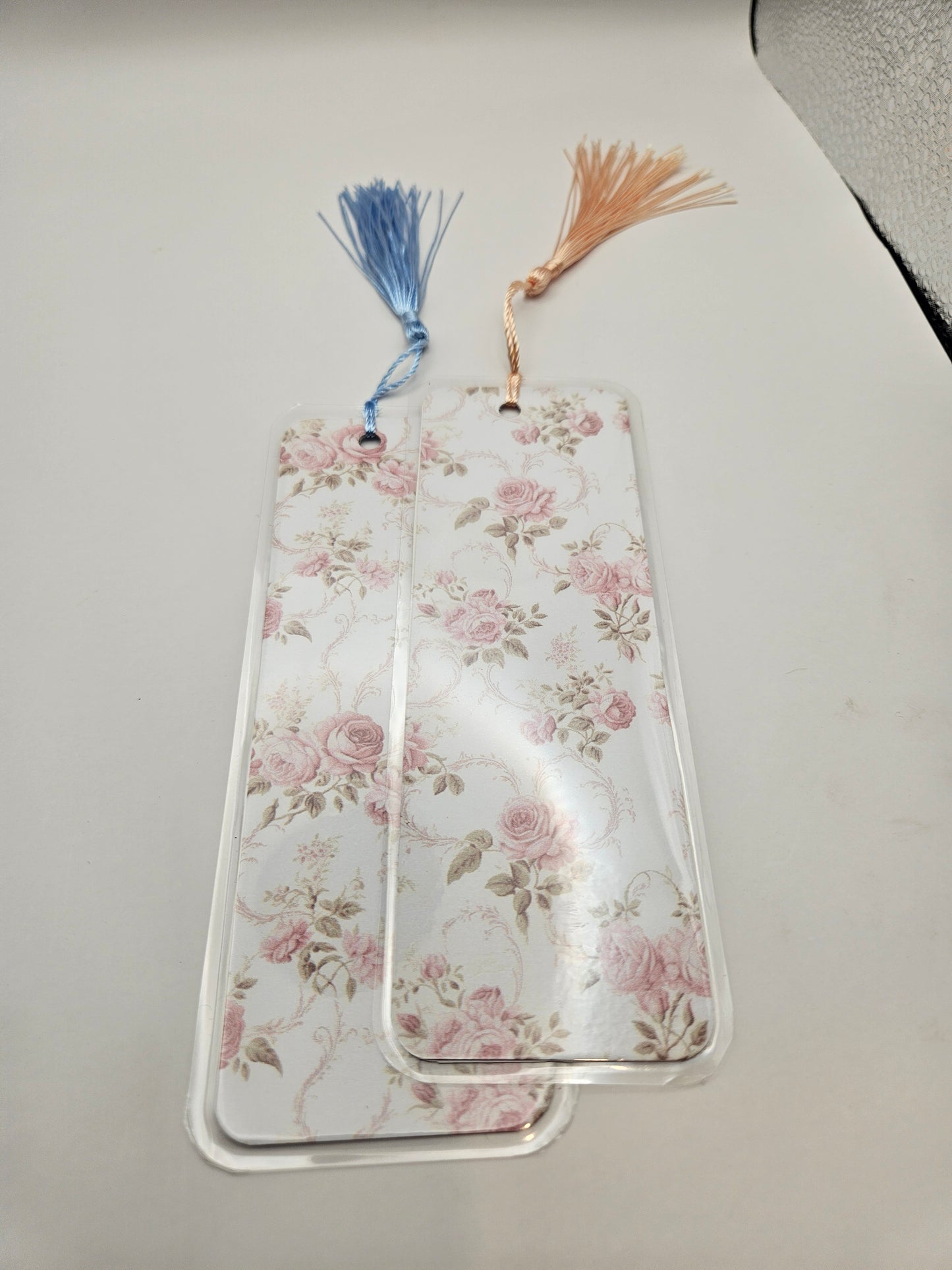 Elegant Floral and Stripes Bookmarks Collection