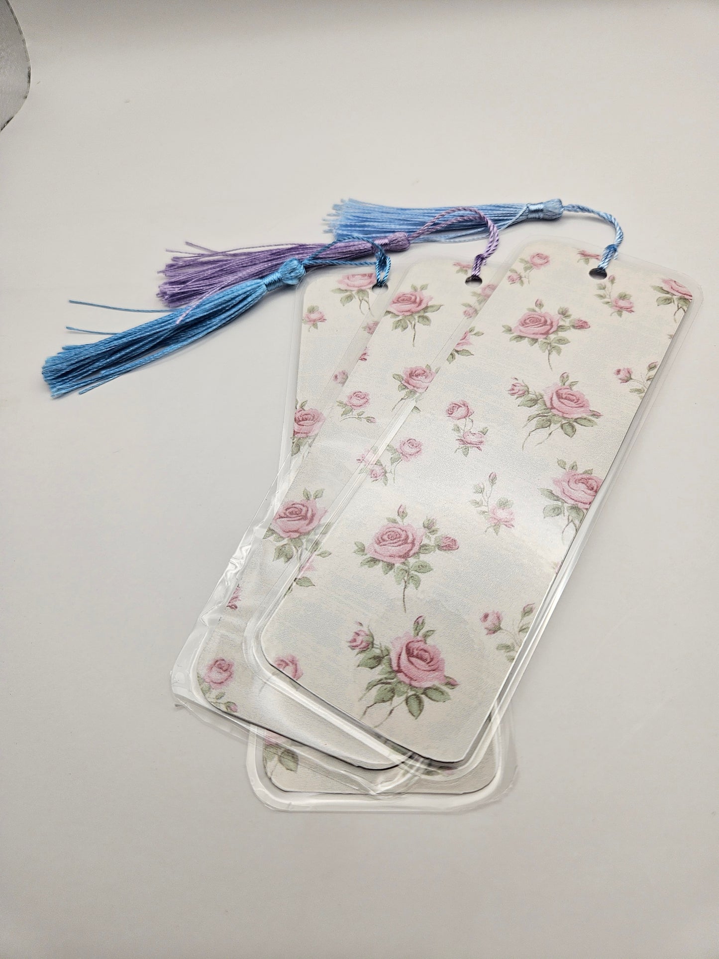 Elegant Floral and Stripes Bookmarks Collection