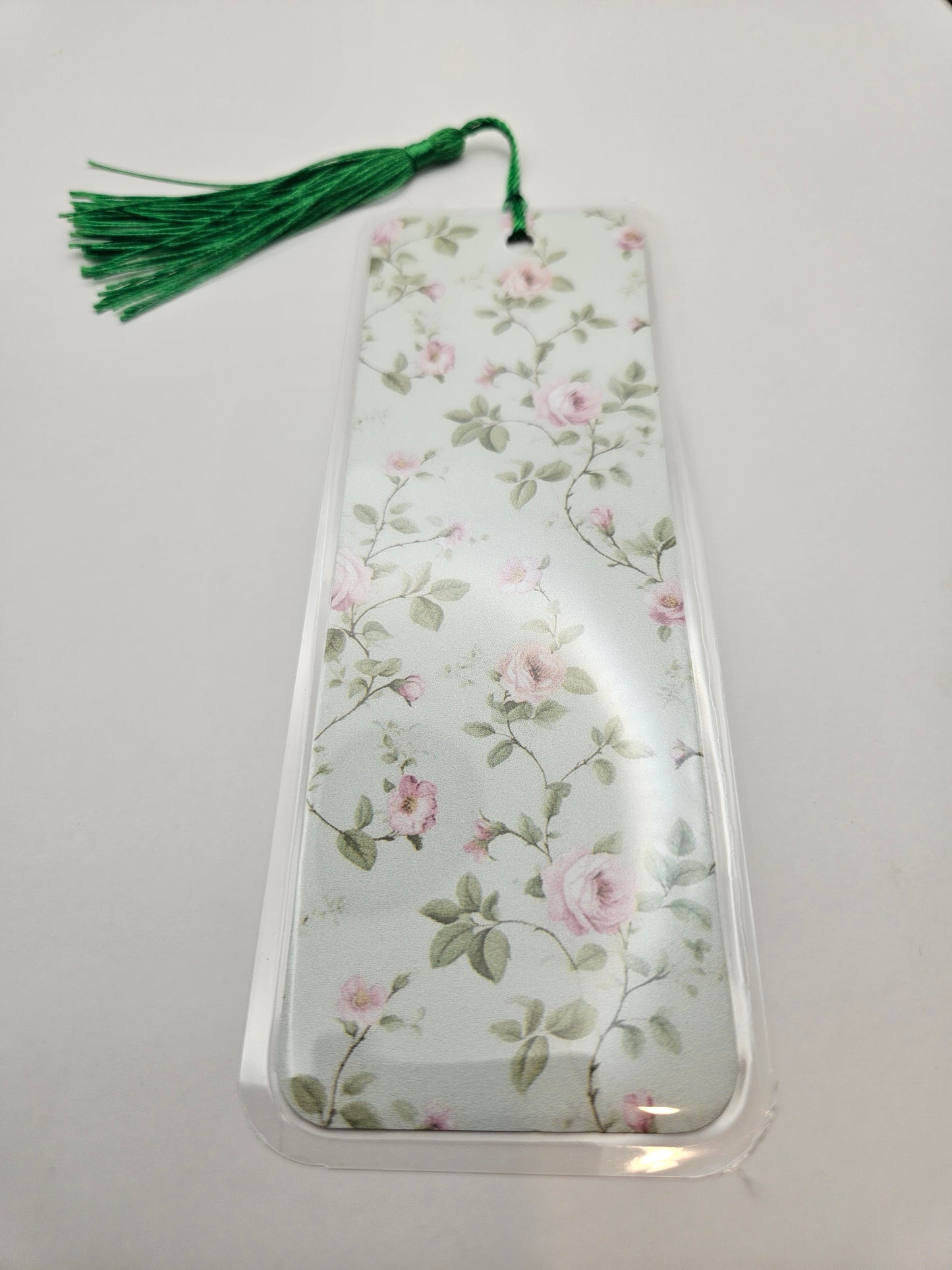 Elegant Floral and Stripes Bookmarks Collection