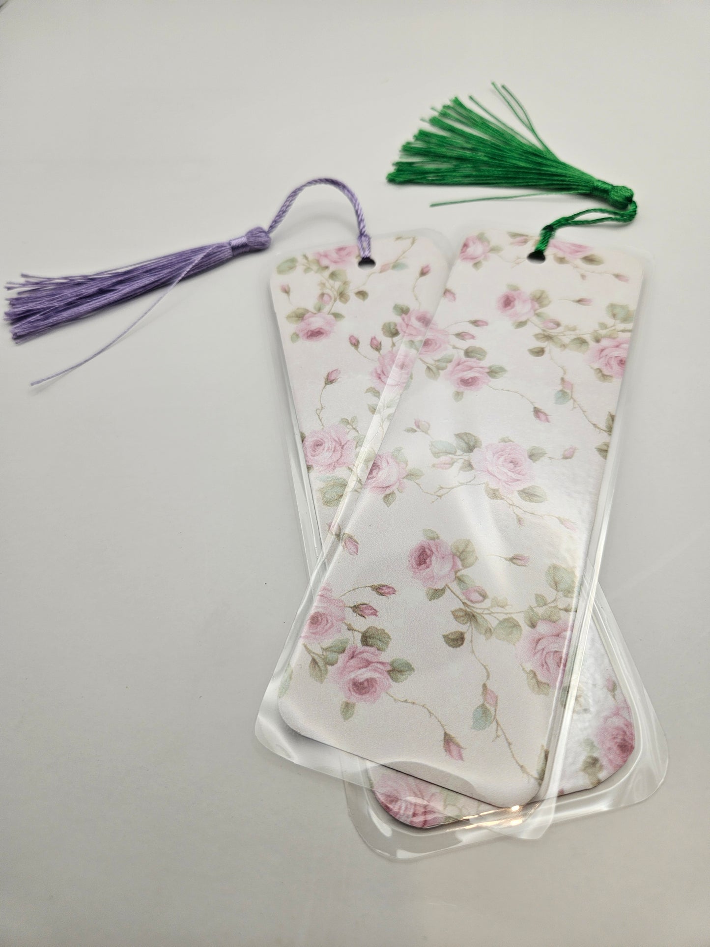 Elegant Floral and Stripes Bookmarks Collection