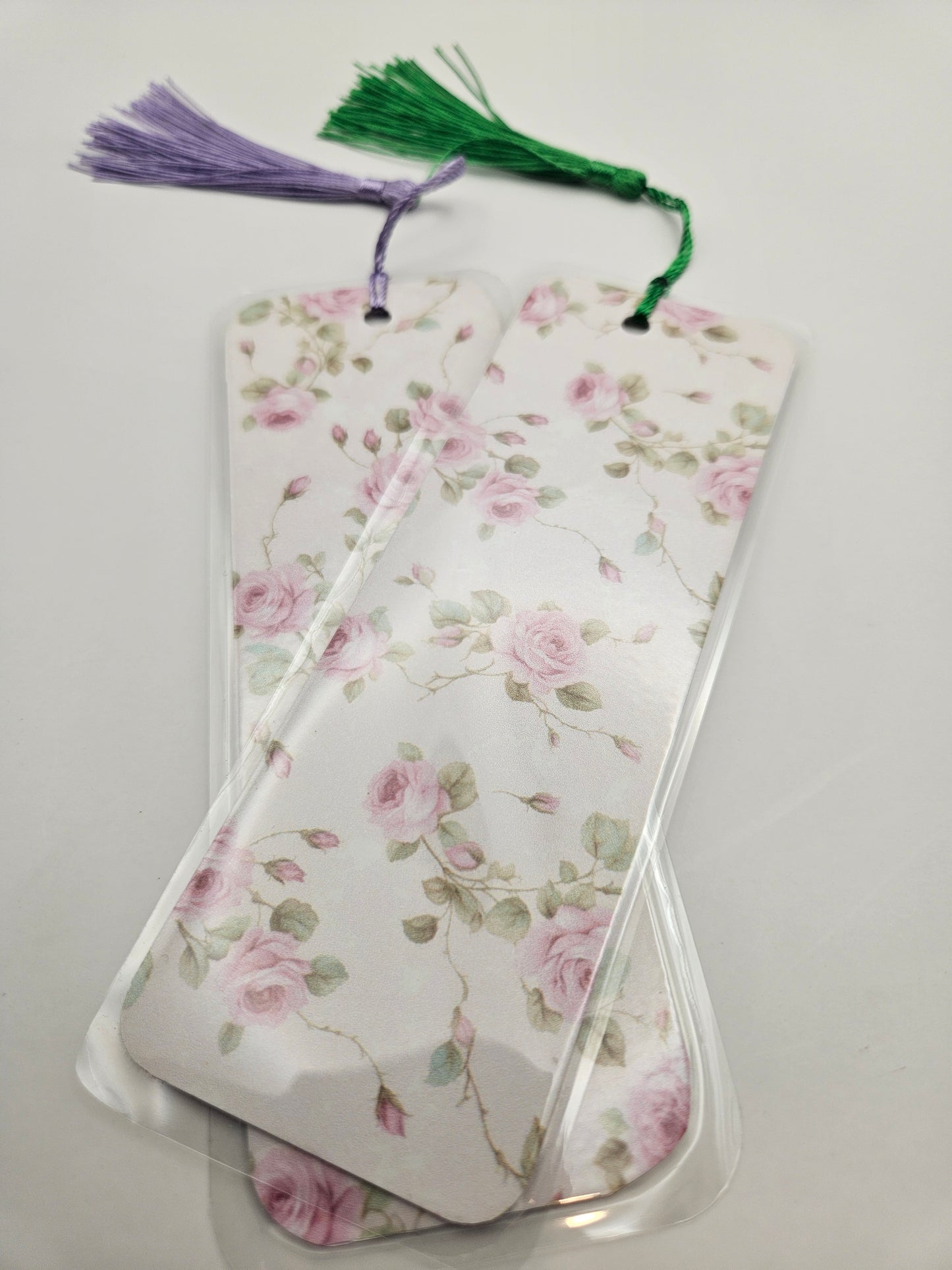 Elegant Floral and Stripes Bookmarks Collection