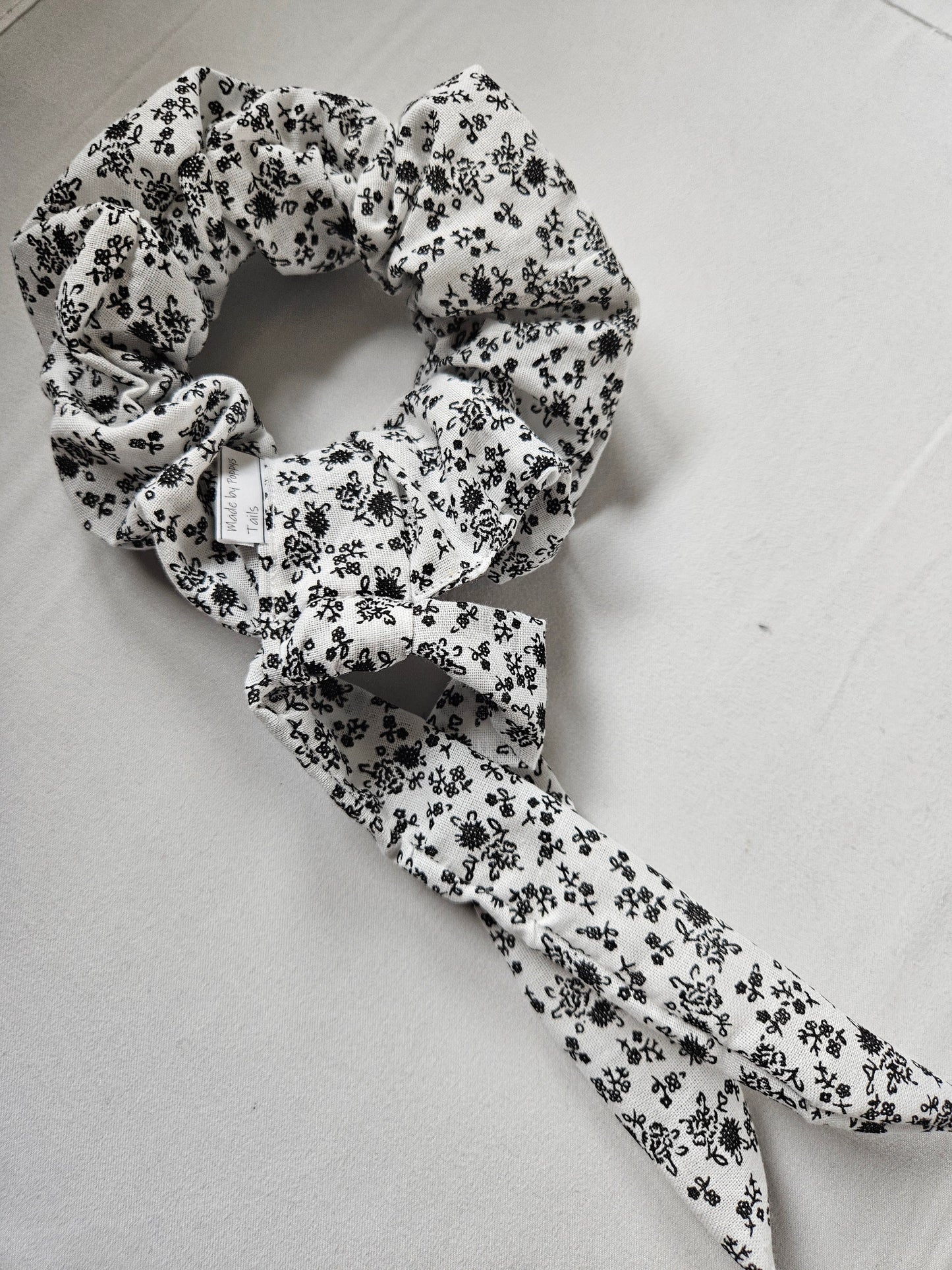 Black and White scrunchies Tails